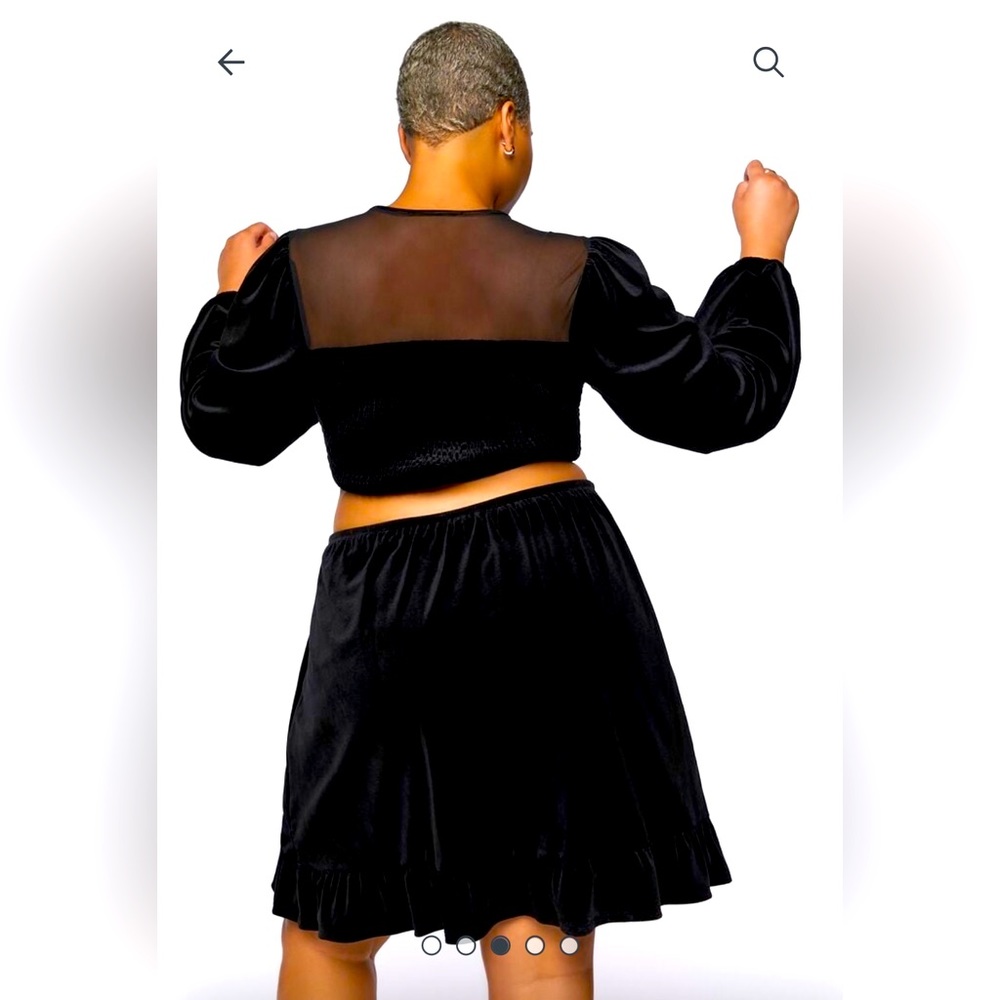 Velor cutout mini dress. *New*